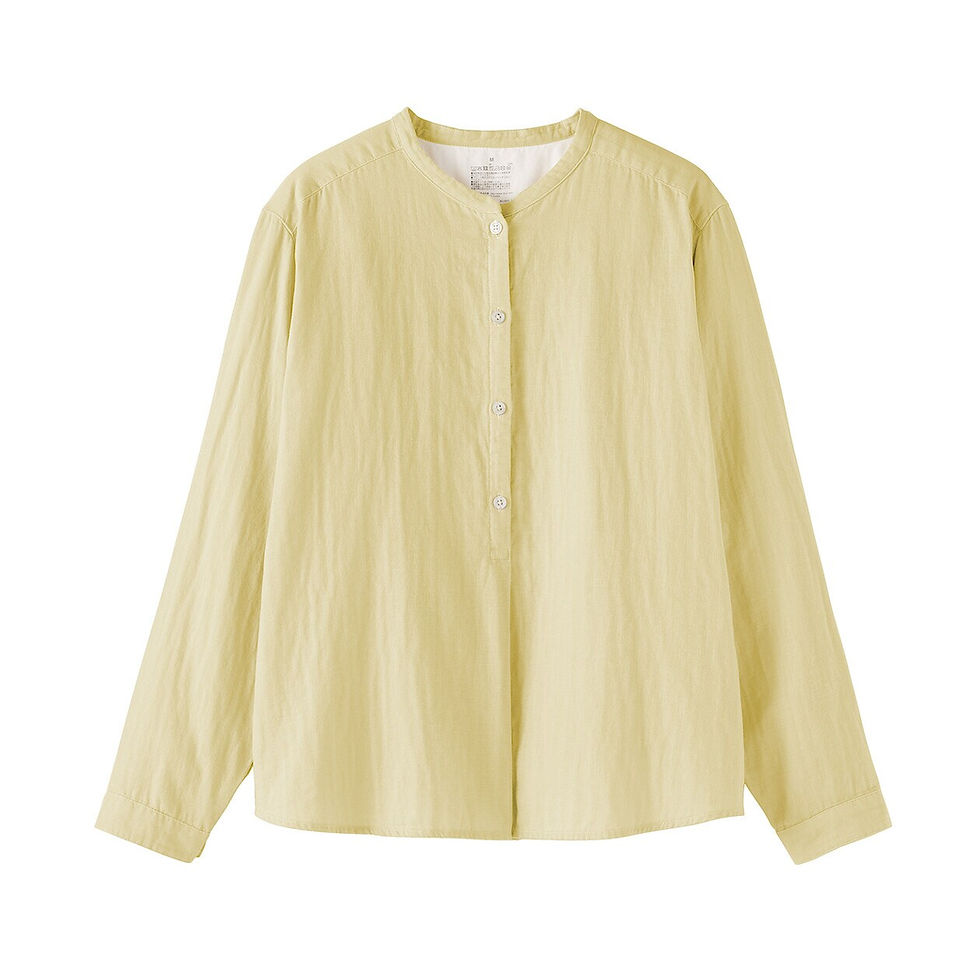 Thumbnail: Womens Kapok Blended Double Gauze Long Sleeve Blouse
