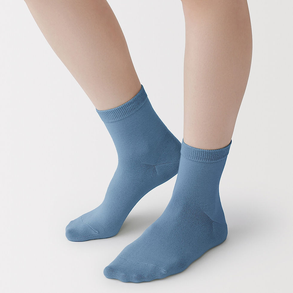 Thumbnail: Womens Right Angle Loose Top 3 Layer Short Socks