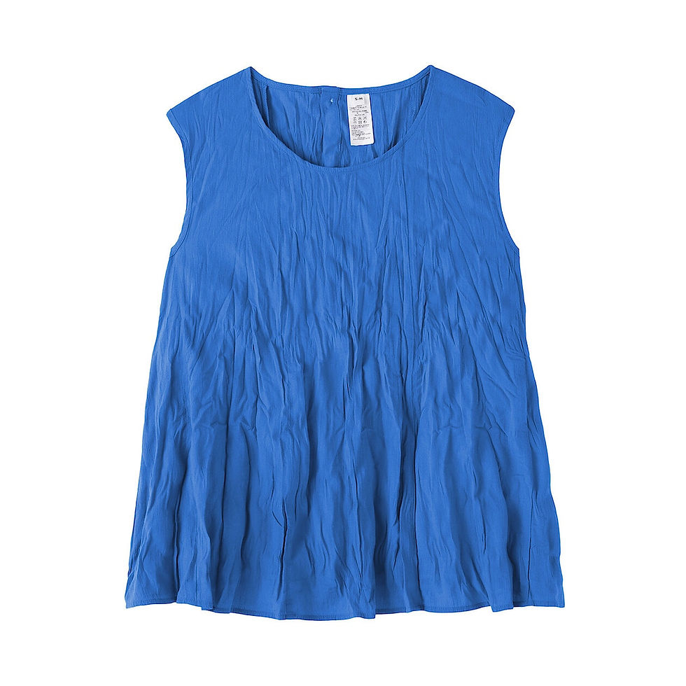 Thumbnail: Womens Irregular Crepe Sleeveless Blouse