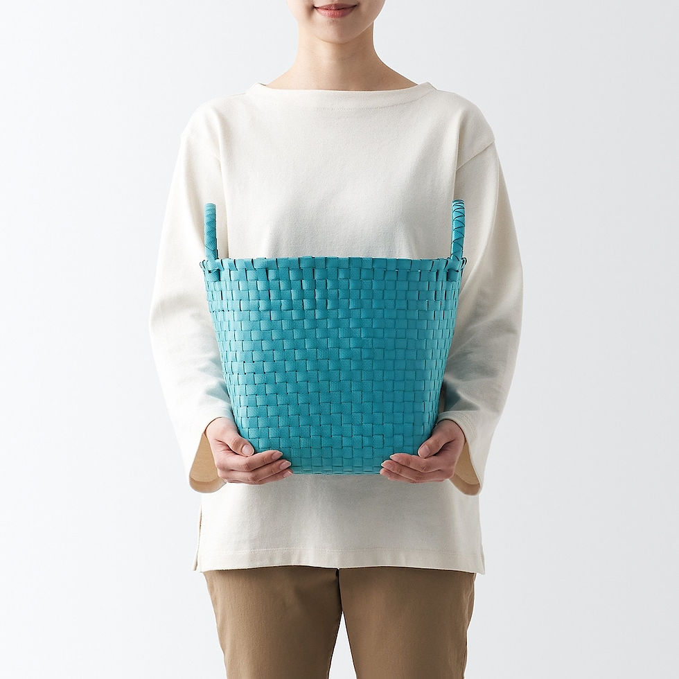 Thumbnail: Recycled PP Weave Strap Basket - Medium