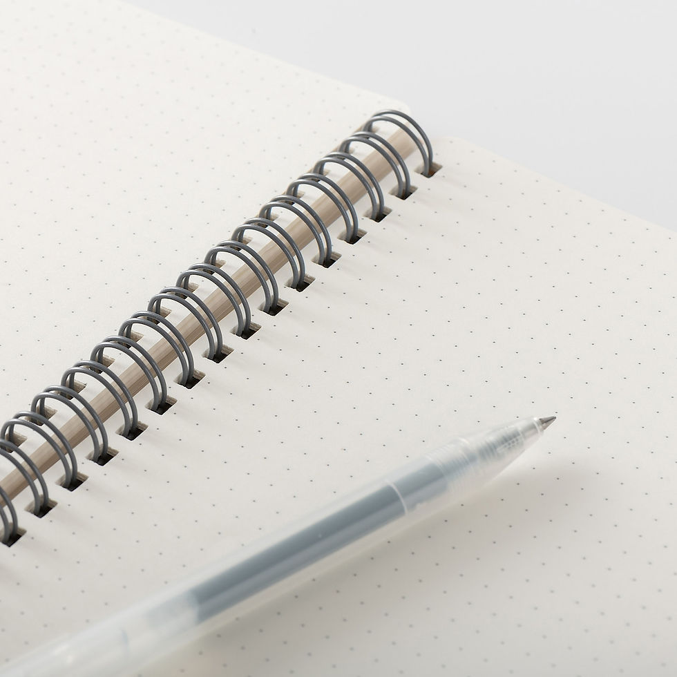 Thumbnail: Double Ring Grid Notebook with Band
