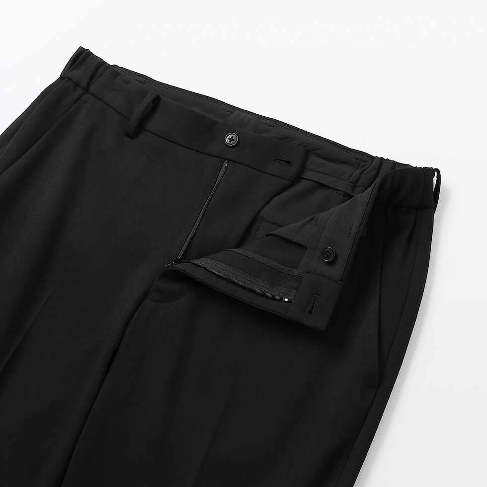 Thumbnail: Mens Stretch Jersey Flat Front Pants