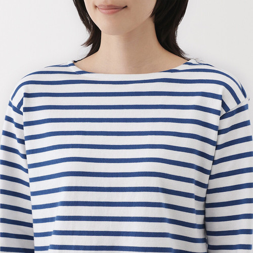 Womens Heavyweight Boat Neck Long Sleeve T-Shirt MUJI Philippines