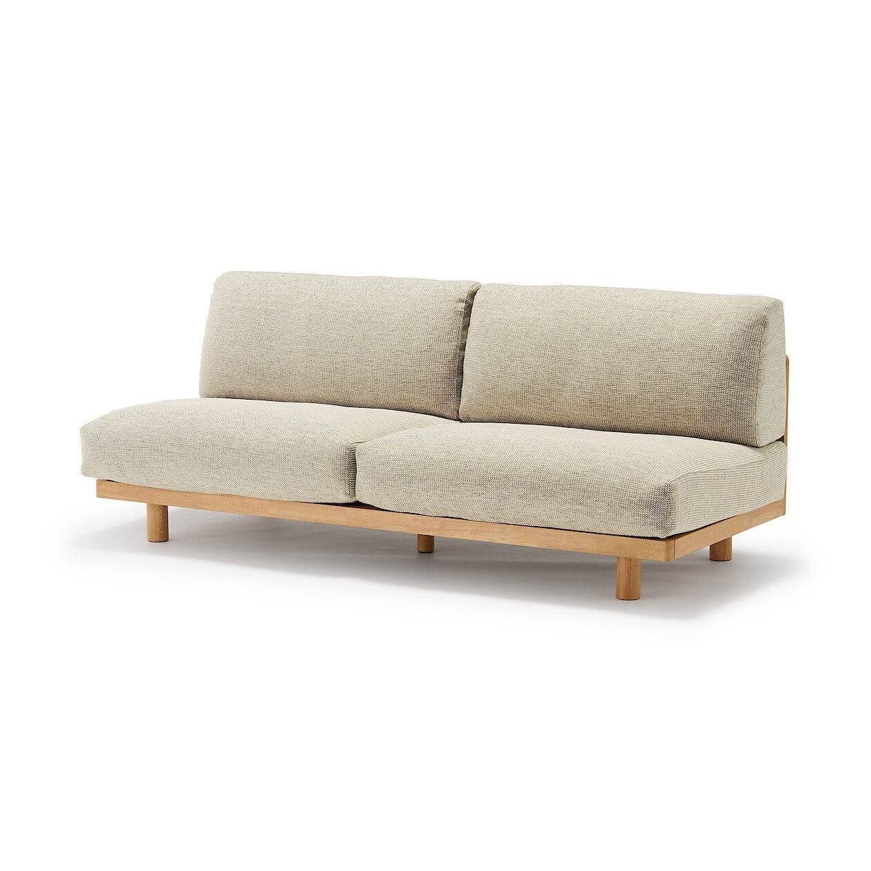 Polyester Weave Armless Sofa - 3 Seater