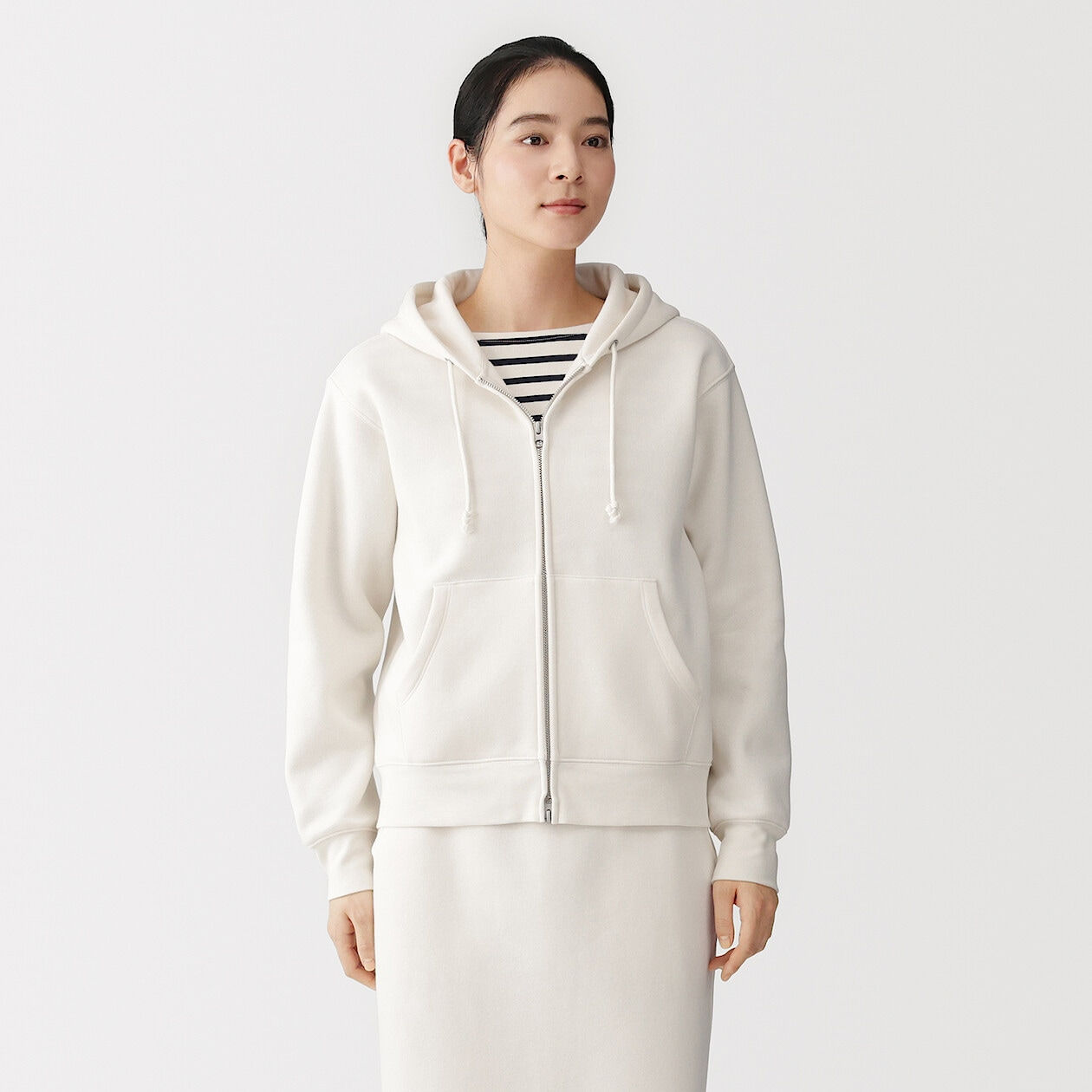 Womens Sweat Zip Up Parka