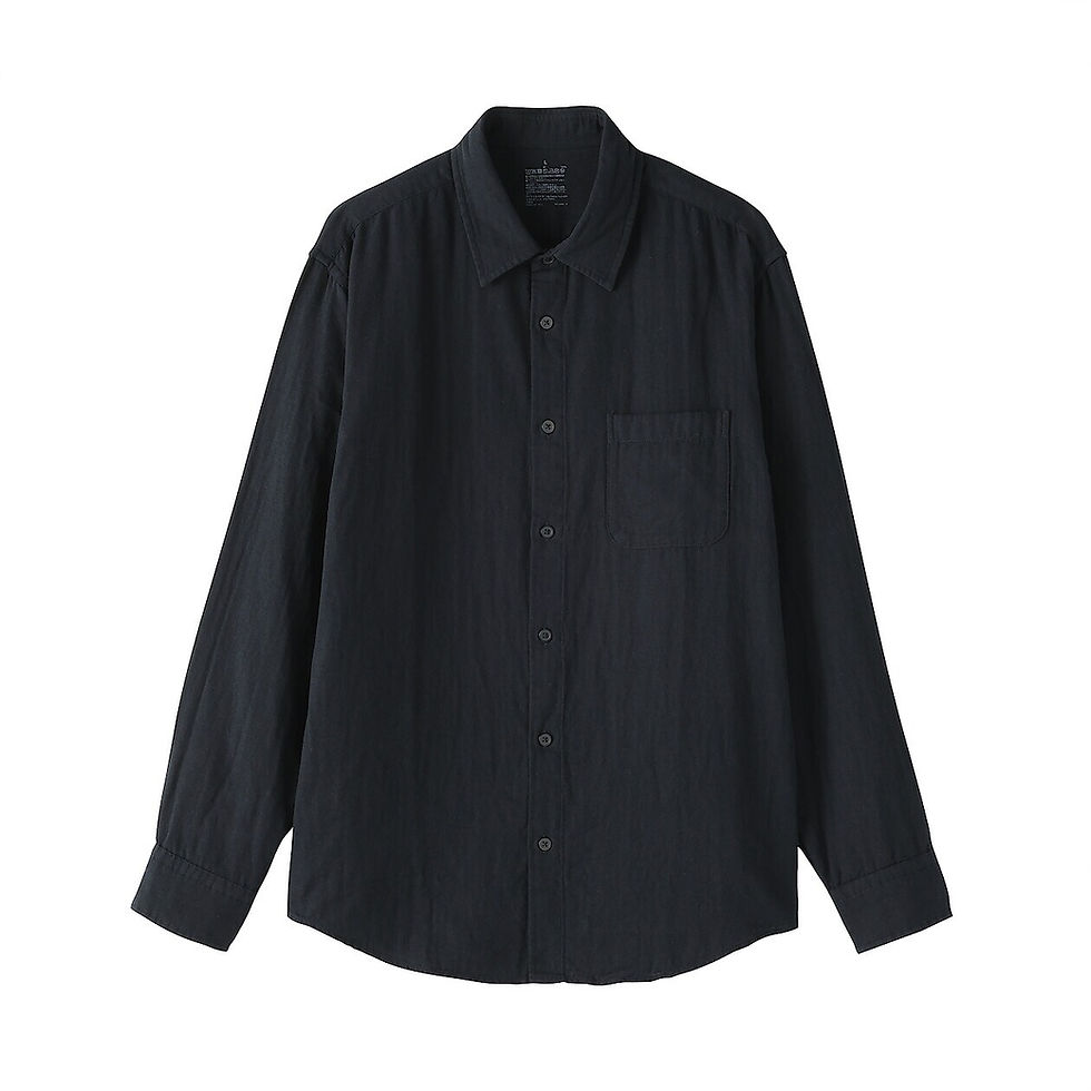 Thumbnail: Mens Kapok Blended Double Gauze Long Sleeve Shirt