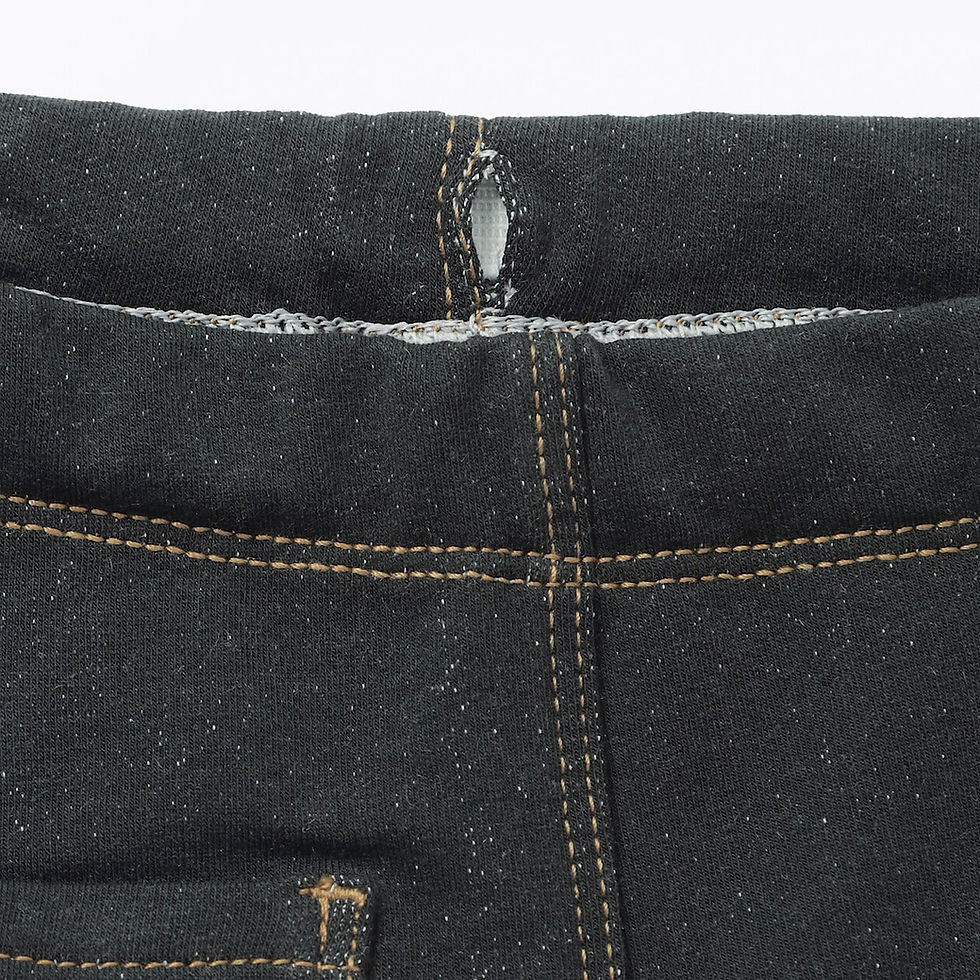 Thumbnail: Babies High Waisted Denim Look Full Length Leggings
