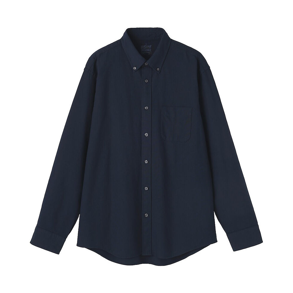 Thumbnail: Mens Washed Oxford Button Down Long Sleeve Shirt