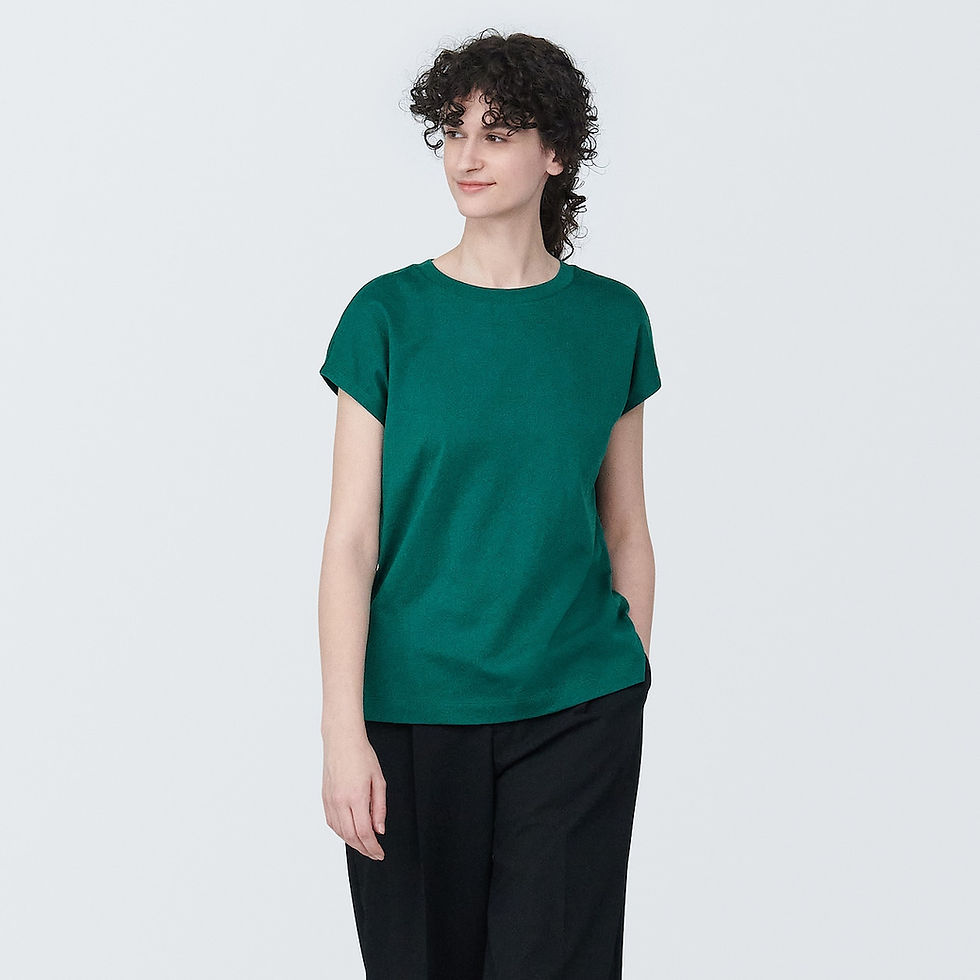 Thumbnail: Womens Jersey Crew Neck French Sleeve T-Shirt