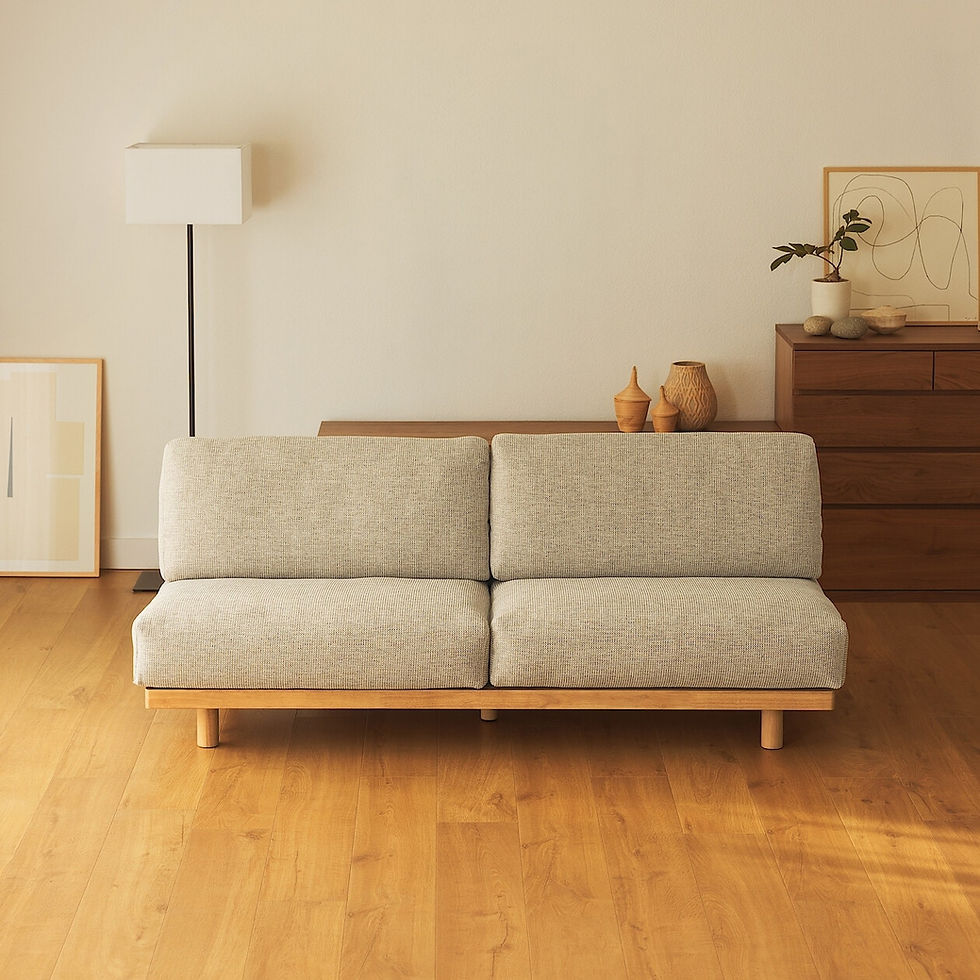 Thumbnail: Polyester Weave Armless Sofa - 3 Seater