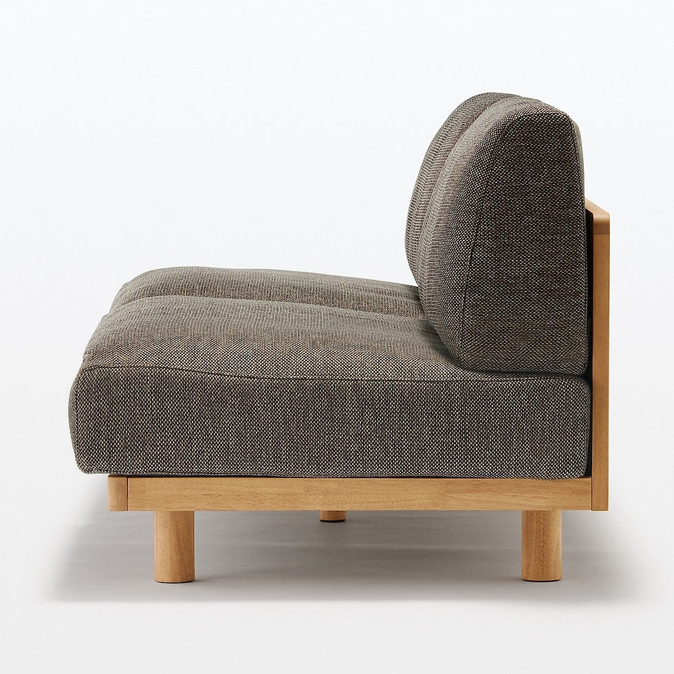 Thumbnail: Polyester Weave Armless Sofa - 3 Seater