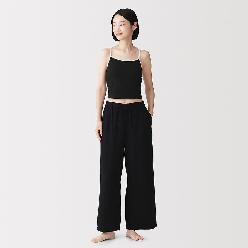 Thumbnail: Womens Cotton Stretch Ribbed Cropped Bra Camisole
