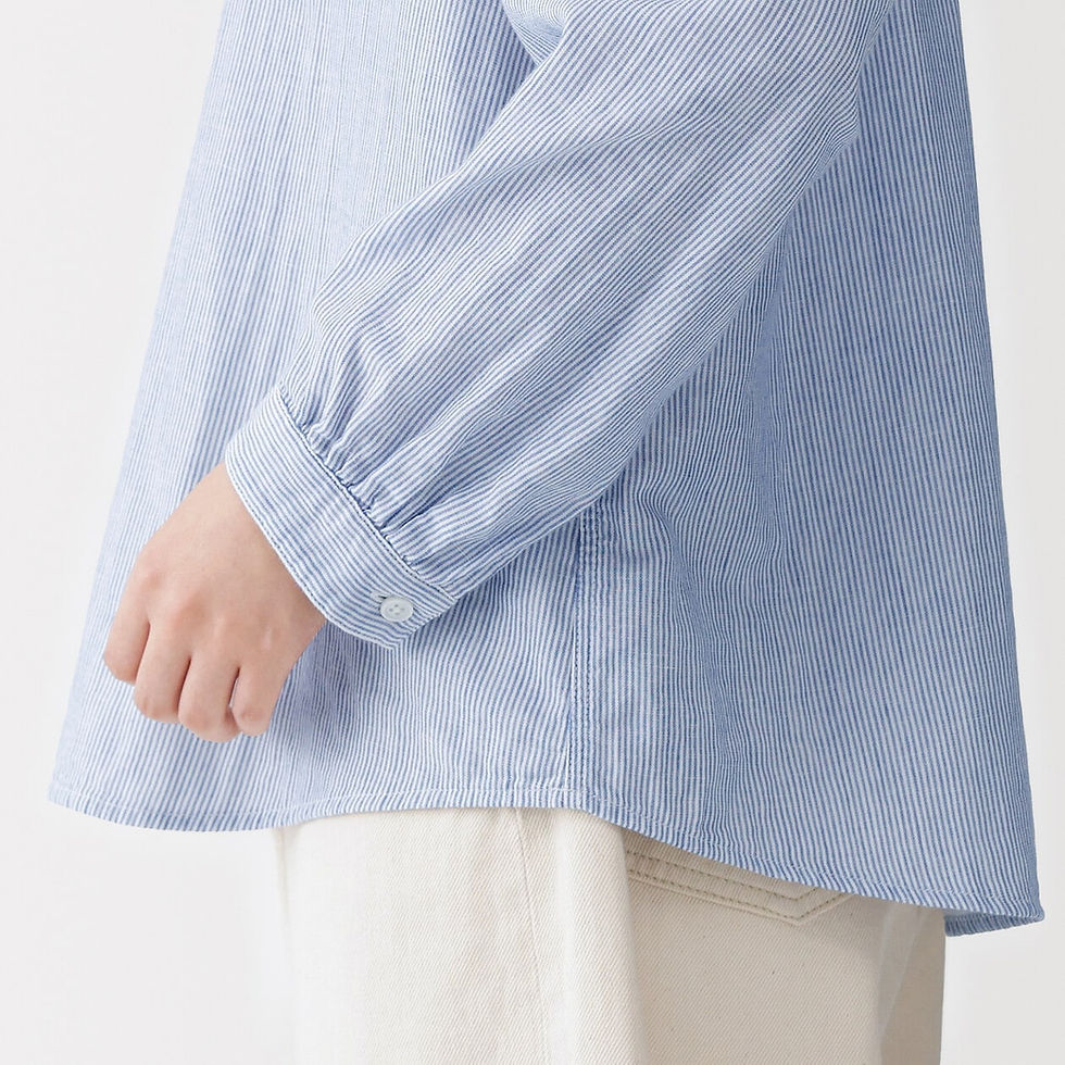Thumbnail: Womens Kapok Blended Double Gauze Long Sleeve Blouse