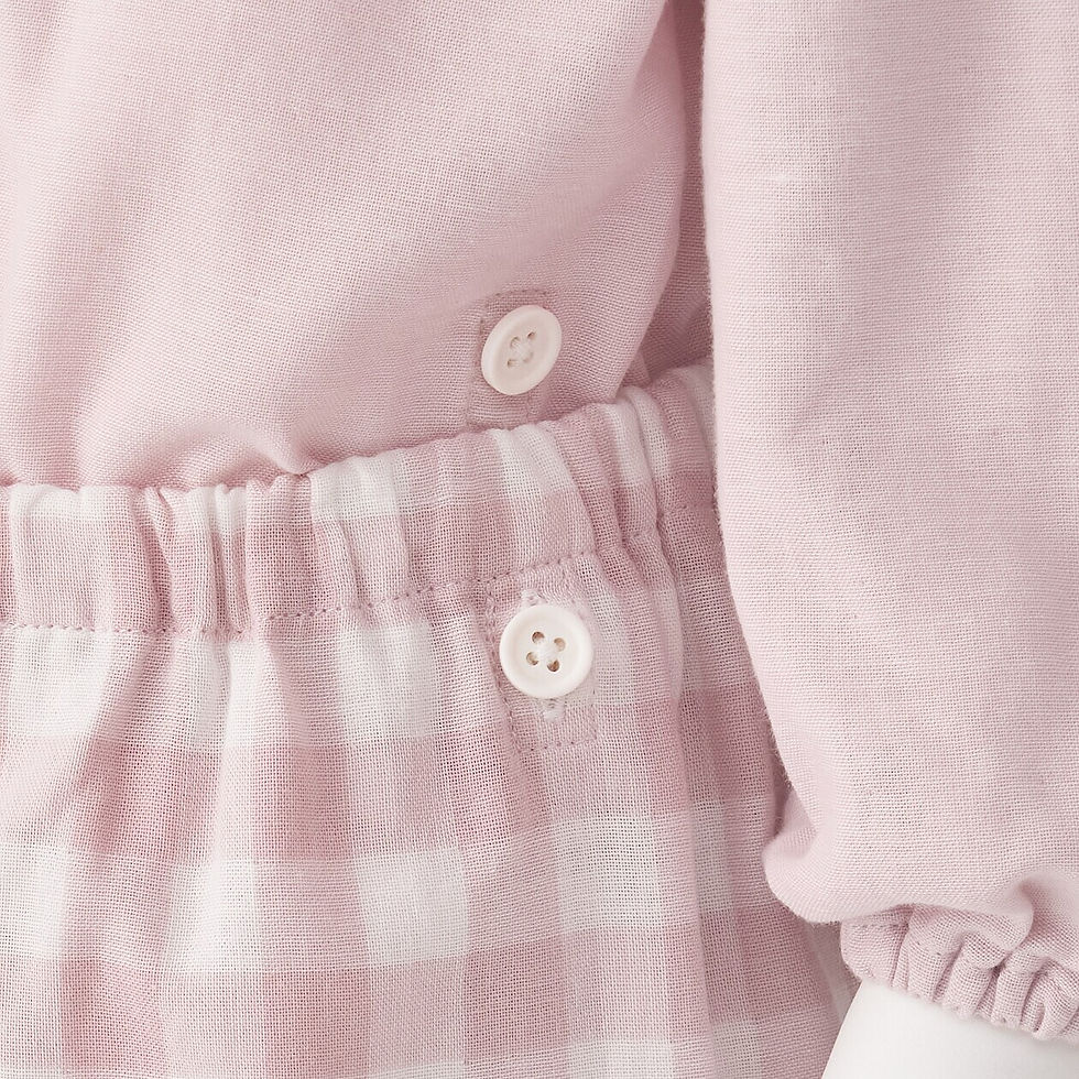 Thumbnail: Babies Side Seamless Double Gauze Long Sleeve Training Pajamas