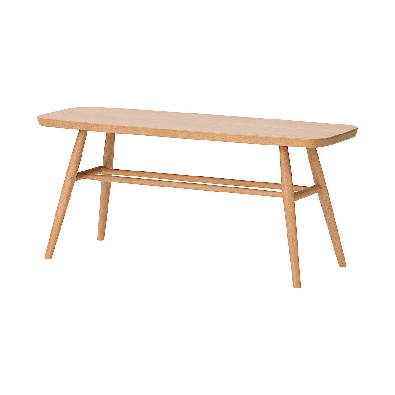 Beech Wood Bench with Round Legs