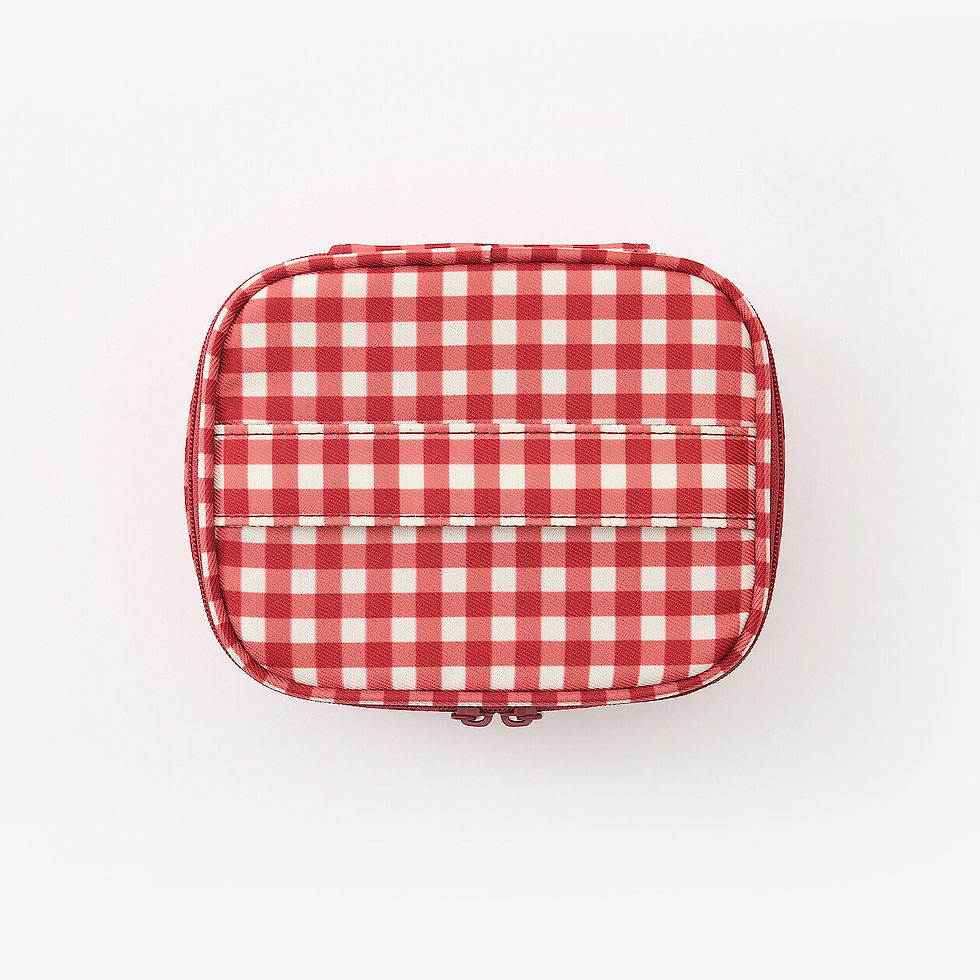 Thumbnail: Gingham Vanity Pouch with Mirror