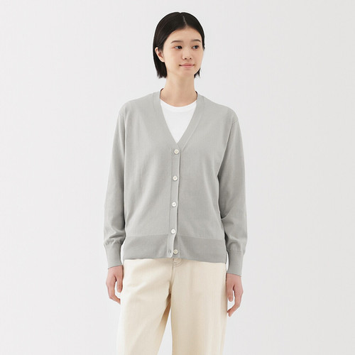 V Neck M And S Ladies Cardigans Cotton Blend Pointelle V-Neck Tie