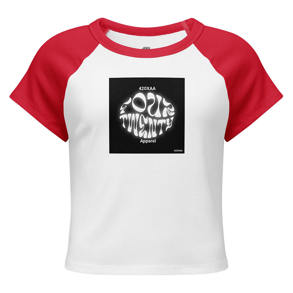 Thumbnail: White cropped t-shirt with red sleeves and 'Lost Soul Society' design