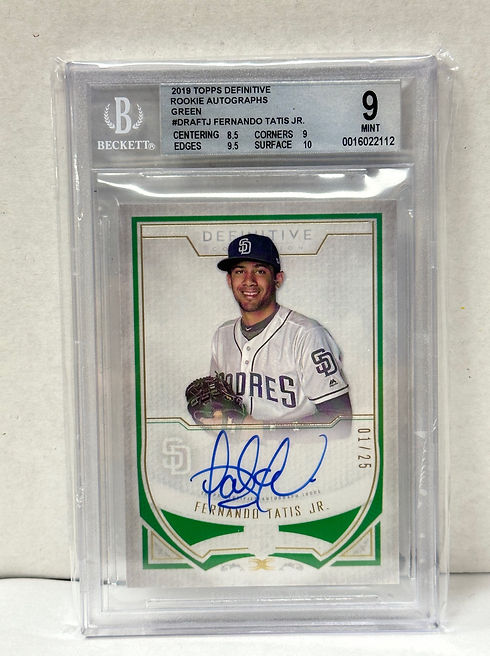 Fernando Tatis Jr. Auto (01/25) 9 MINT 2019 Topps Definitive 