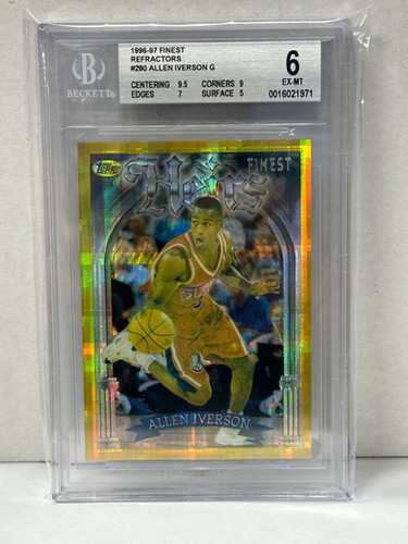 Allen Iverson 6 EX-MT 1996 Finest Refractors | Sports Cards Plus