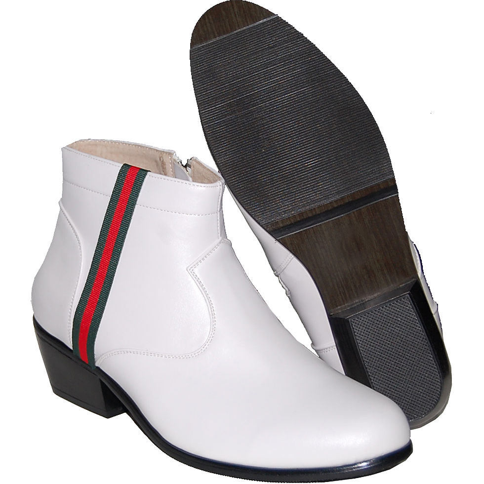 STYLISH CUBAN HEEL WITH RED AND GREEN RIBBON
