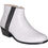 Thumbnail: WHITE CUBAN HEEL WITH BLACK SILVER RIBBON