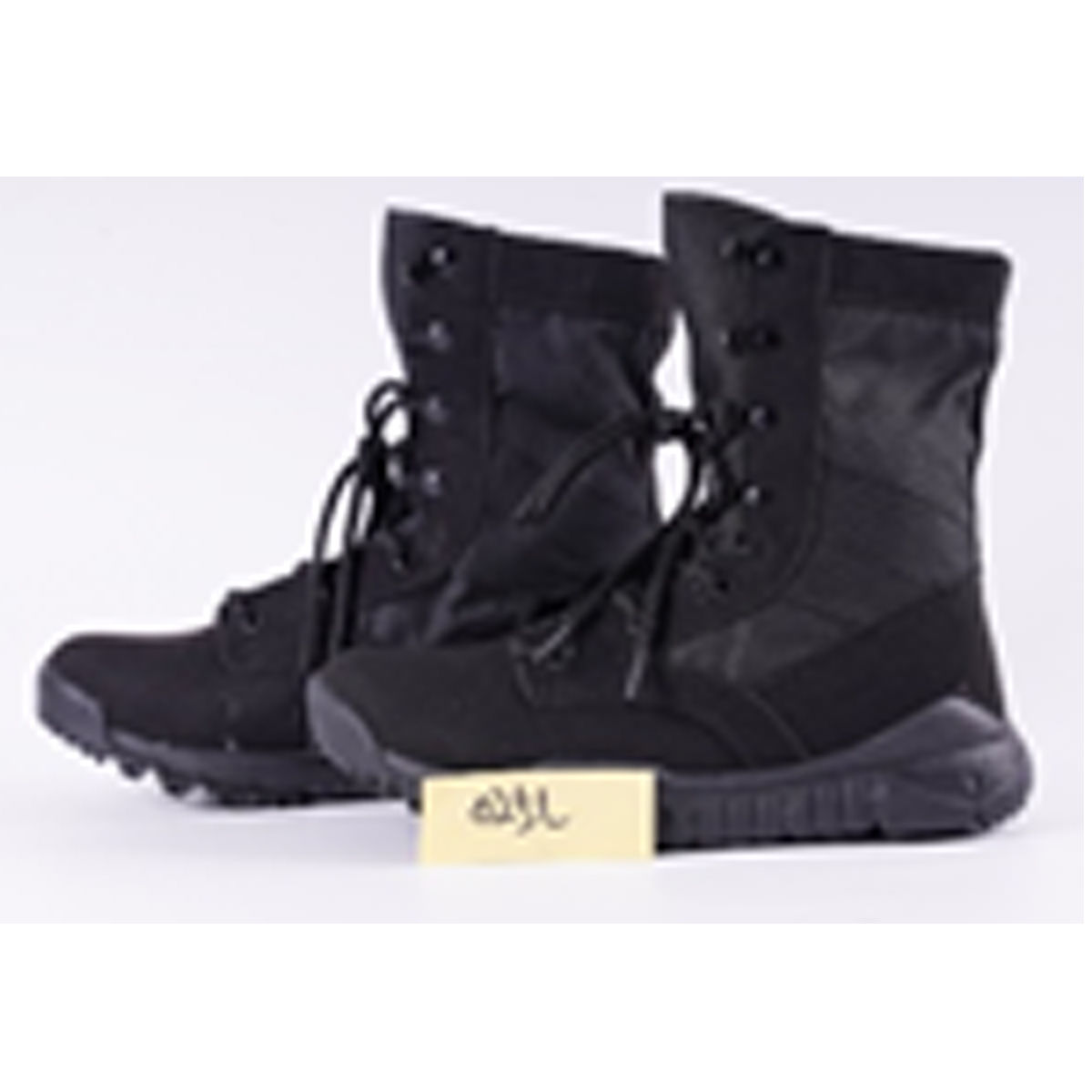 Men's 8 inch Black Suede Leather Lace Up, Combat Boot