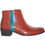 Thumbnail: Brown Stylish Cuban Heel with Teal Snake Skin Detail