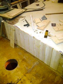 Main salon top being rebuilt