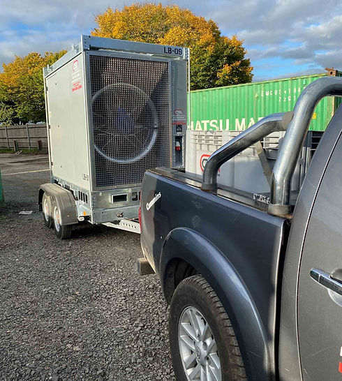 Generator equipment on back of car