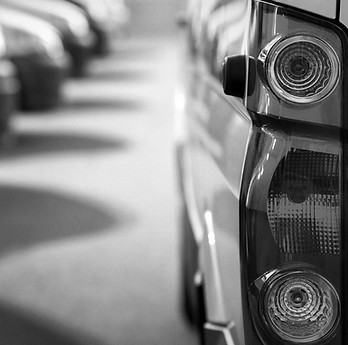 Close-up image of a delivery van