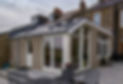 New home extension roof with skylights