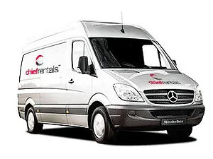 LWB Van with Chief Rentals on the side