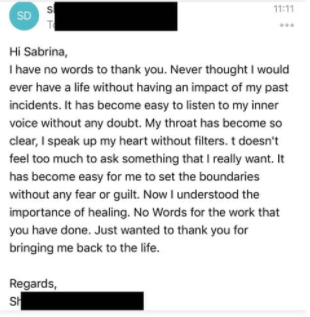 Customer testimonial