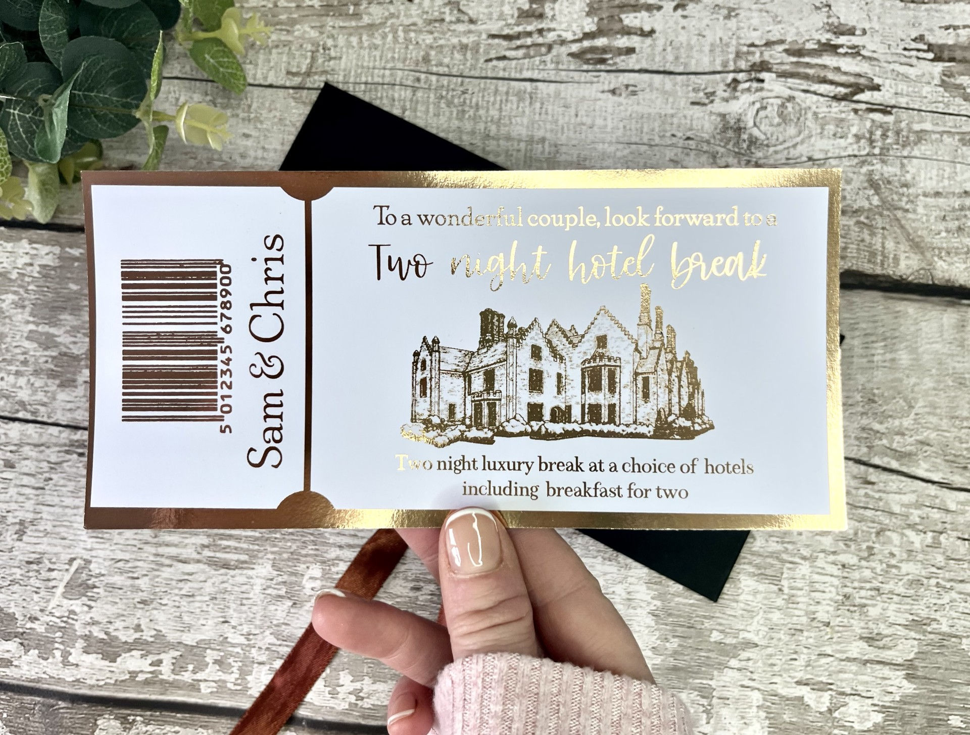 Hotel Break / Overnight Stay  Foil Gift Experience Voucher