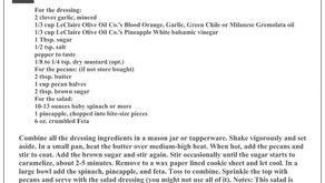 Pineapple Spinach Salad