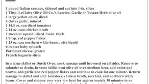 Tuscan Sausage and Bean Soup