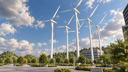Wind energy infrastructure 3D visualization
