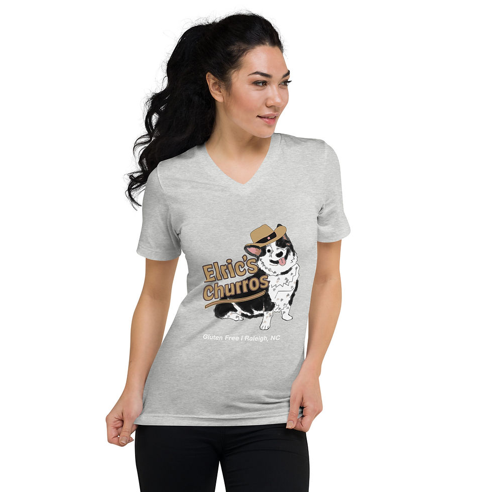 Thumbnail: Unisex Short Sleeve V-Neck T-Shirt