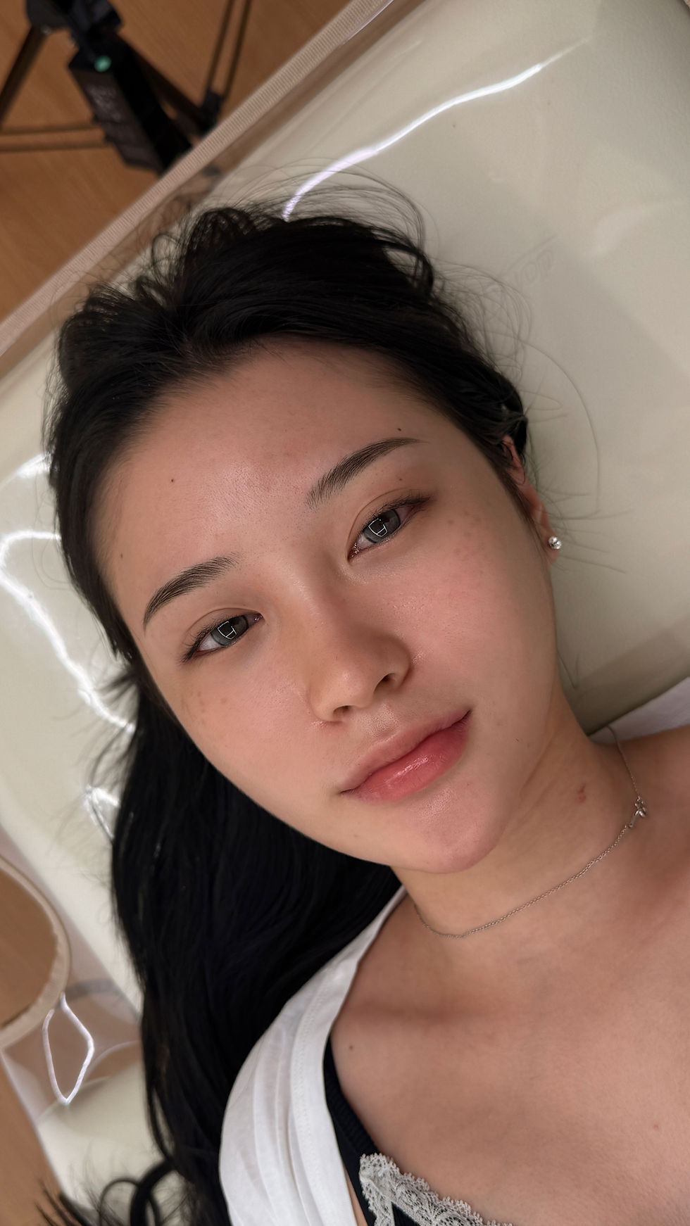 Permanent makeup brows finished in CHAEUDA's private studio in Seoul
