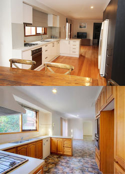 Kitchen/Family - before and after