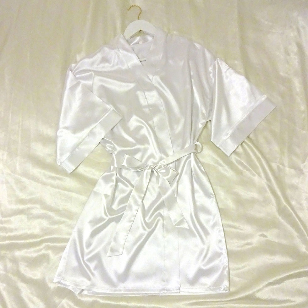 Thumbnail: White Satin Bridal Robe