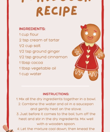Christmas playdough recipe