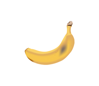 A vector illustration of a realistic banana.
