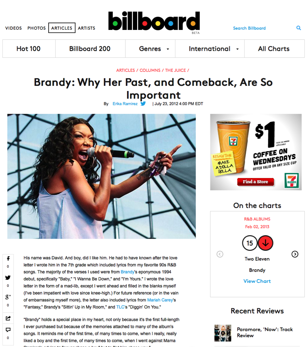 Billboard Magazine | Brandy