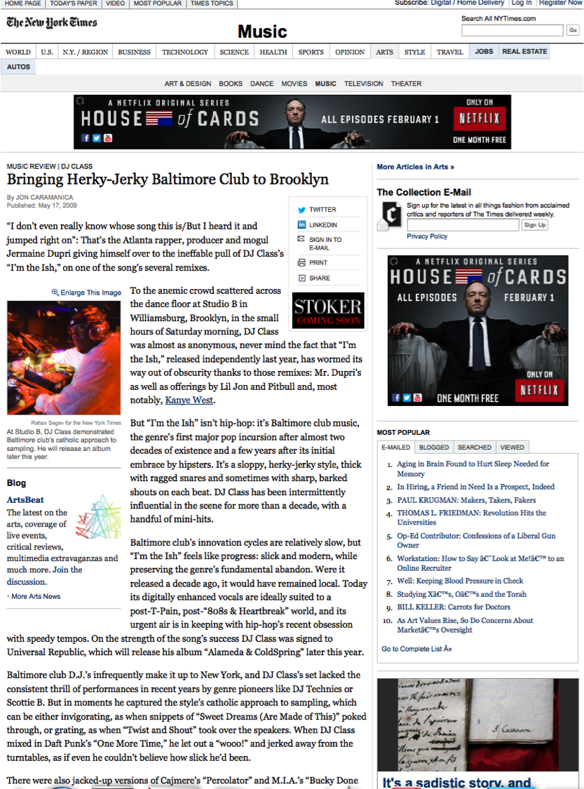 New York Times | DJ Class |