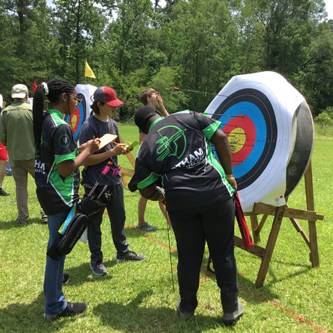 A couple of our students at their first long range outdoor tournament.