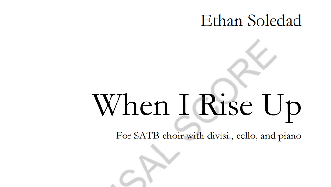When I Rise Up