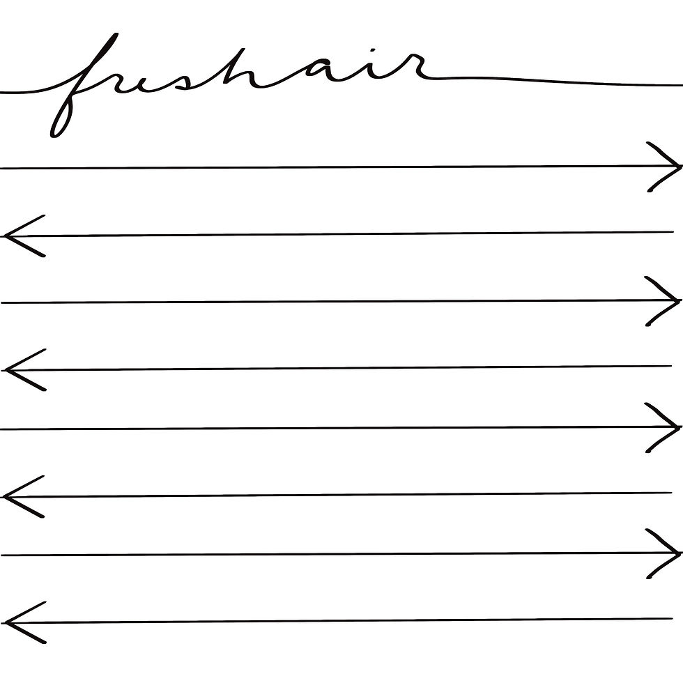 graphic of the words fresh air with arrows going back and forth underneath
