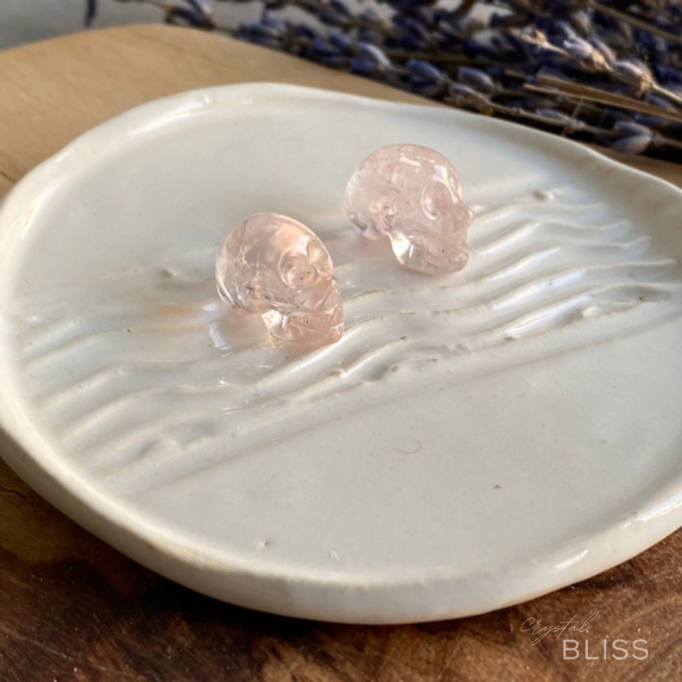 Thumbnail: Morganite Super Mini Handcarved Skull